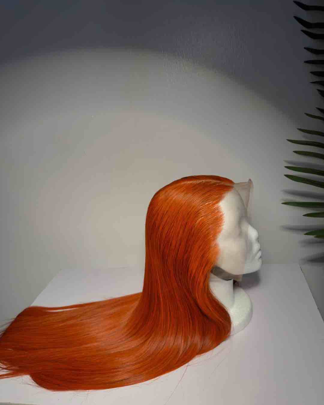 28-inch Ginger Bonestraight Wig