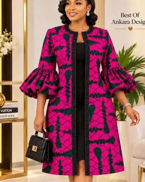Ankara Kimono Dress