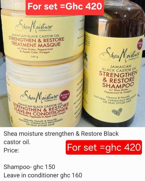 Shea Moisture Jamaican Black Castor Oil Strength & Restore Hair Care Set
