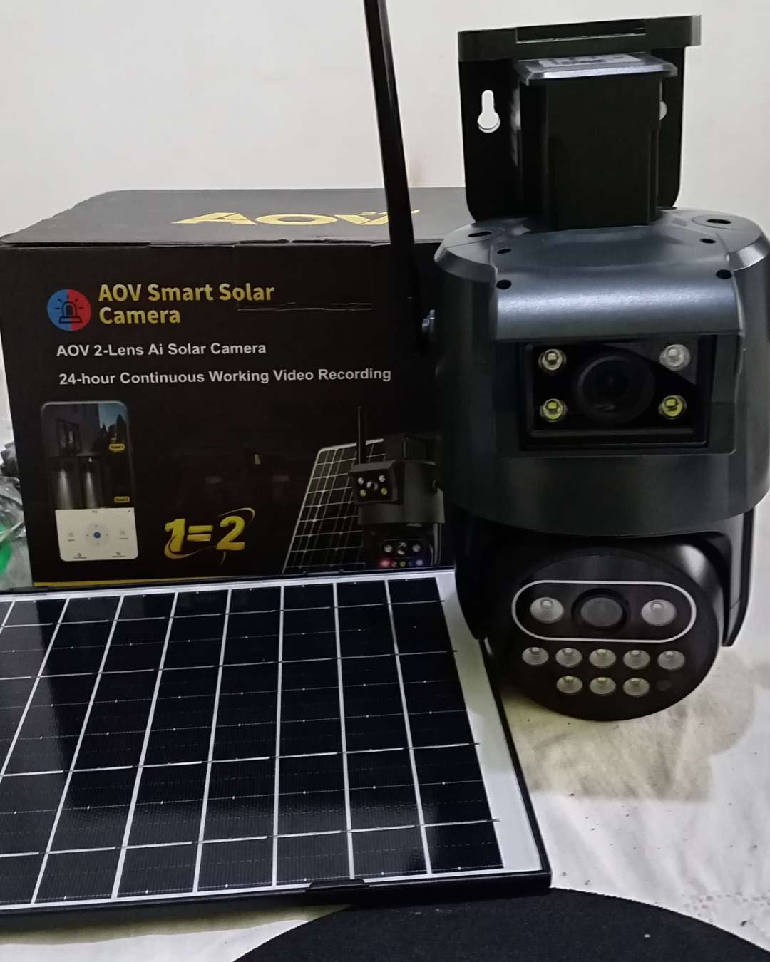 AOV 4G Solar Dual Lens AI CCTV Camera