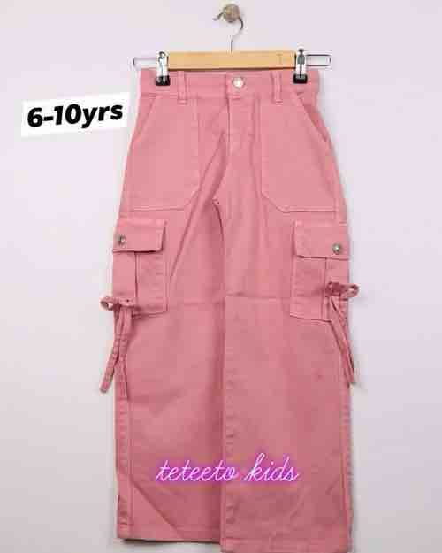 Kids' Pink Cargo Pants