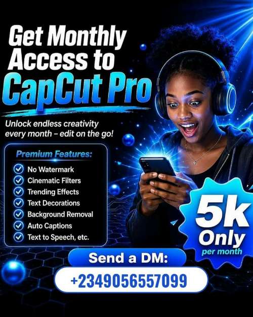 CapCut Pro Monthly Access