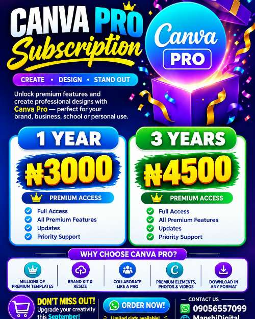 canva pro subscription 