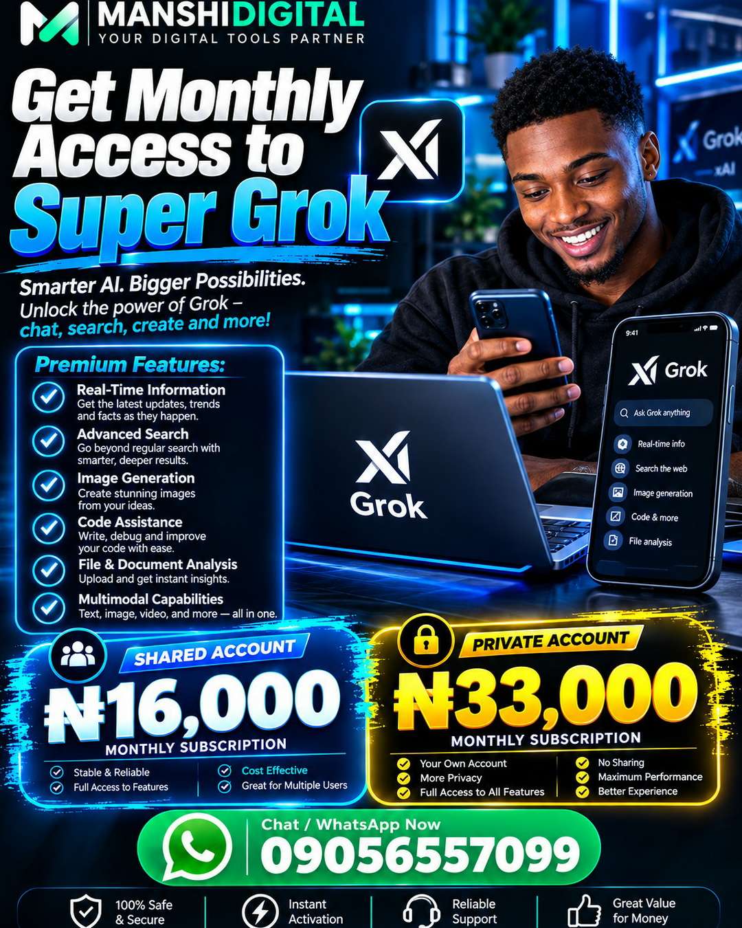 Grok AI Premium Monthly Subscription