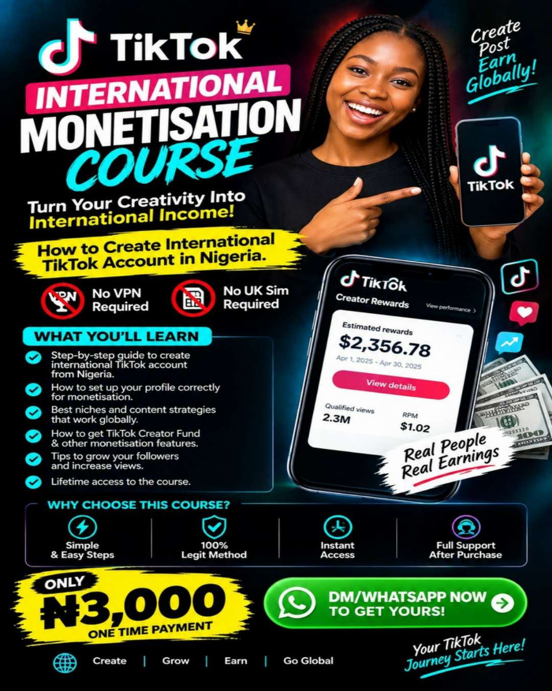 International TikTok Monetization Course