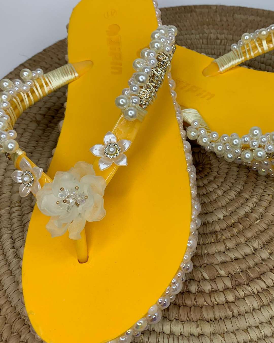 Women's Beaded Flip Flops