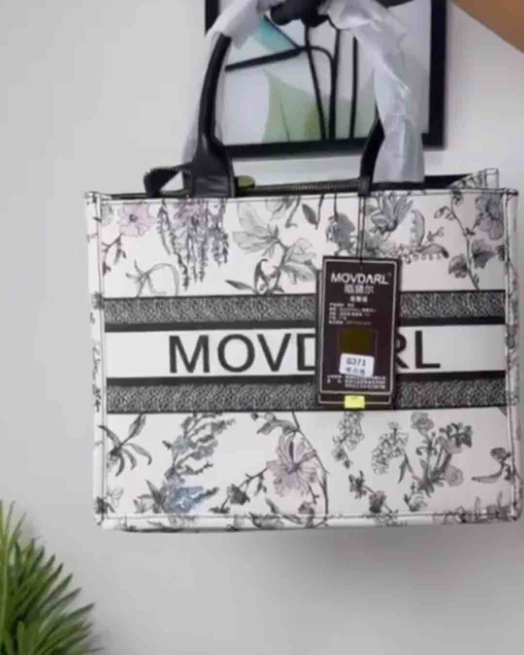 MOVDARL Floral Print Tote Bag