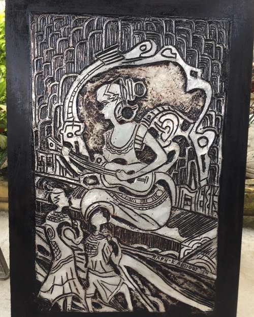 Abstract Foil Artwork "CARE"