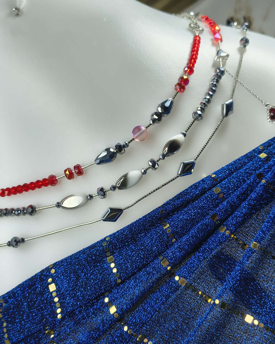 Beaded Chain Necklace Set