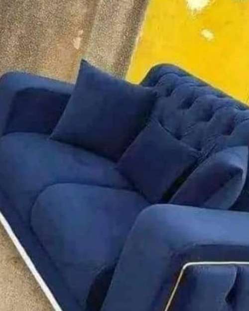Blue Sofa Set with Pillows