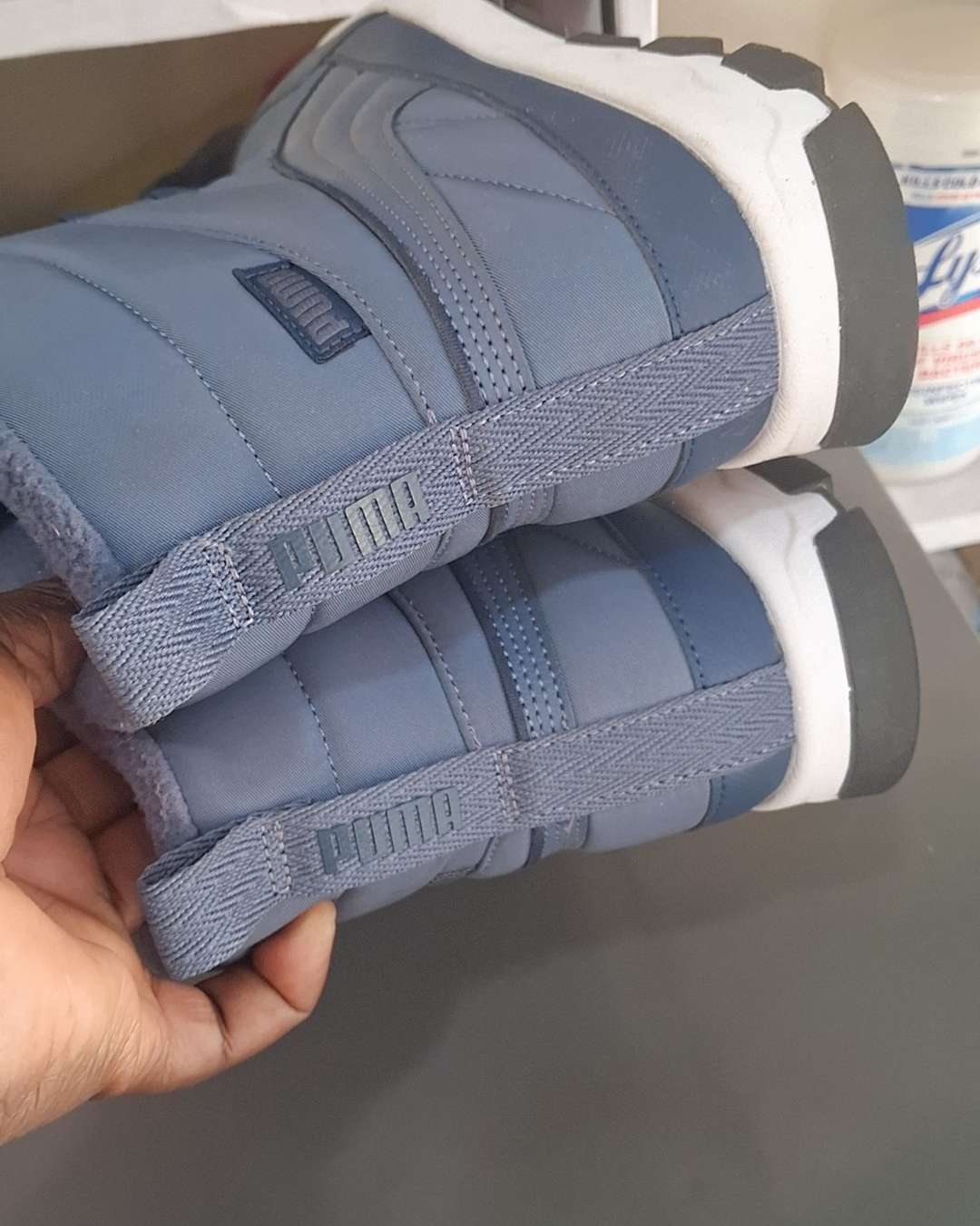 Puma Blue Quilted Boots