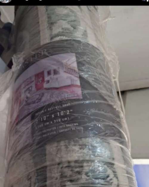 Gray Polyester Area Rug