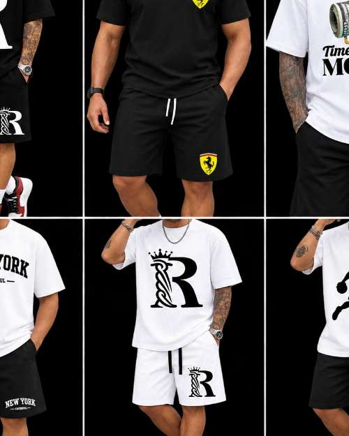 Men's Casual T-Shirt and Shorts Set