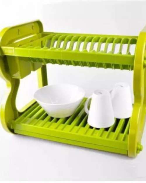 2-Tier Plastic Dish Drying Rack