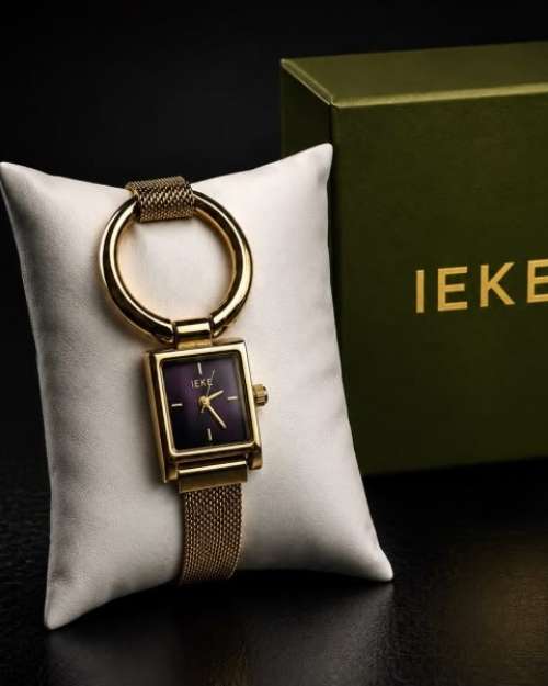 IEKE Women's Gold-Tone Watch with Mesh Strap