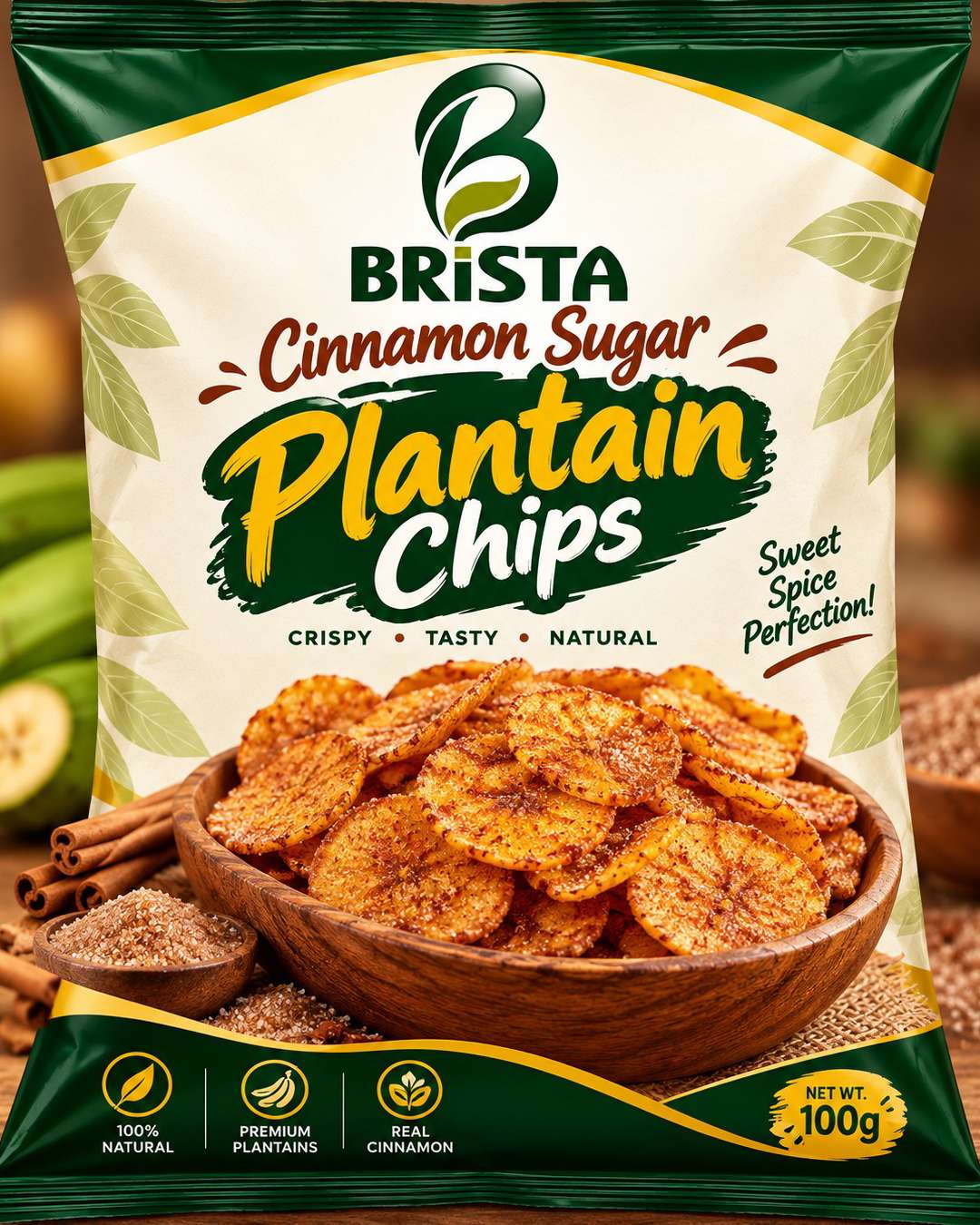 BRISTA Cinnamon Sugar Plantain Chips