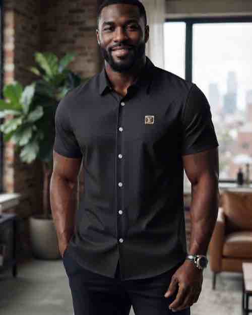 Men's Short Sleeve Button-Up Shirt