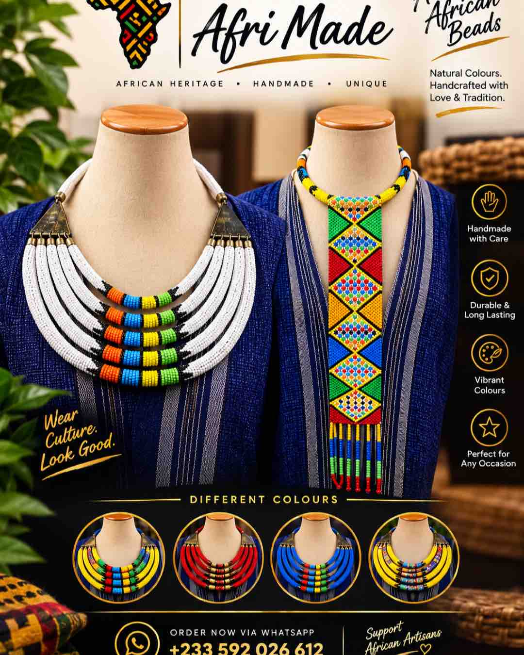 Handmade African Beaded Necklaces