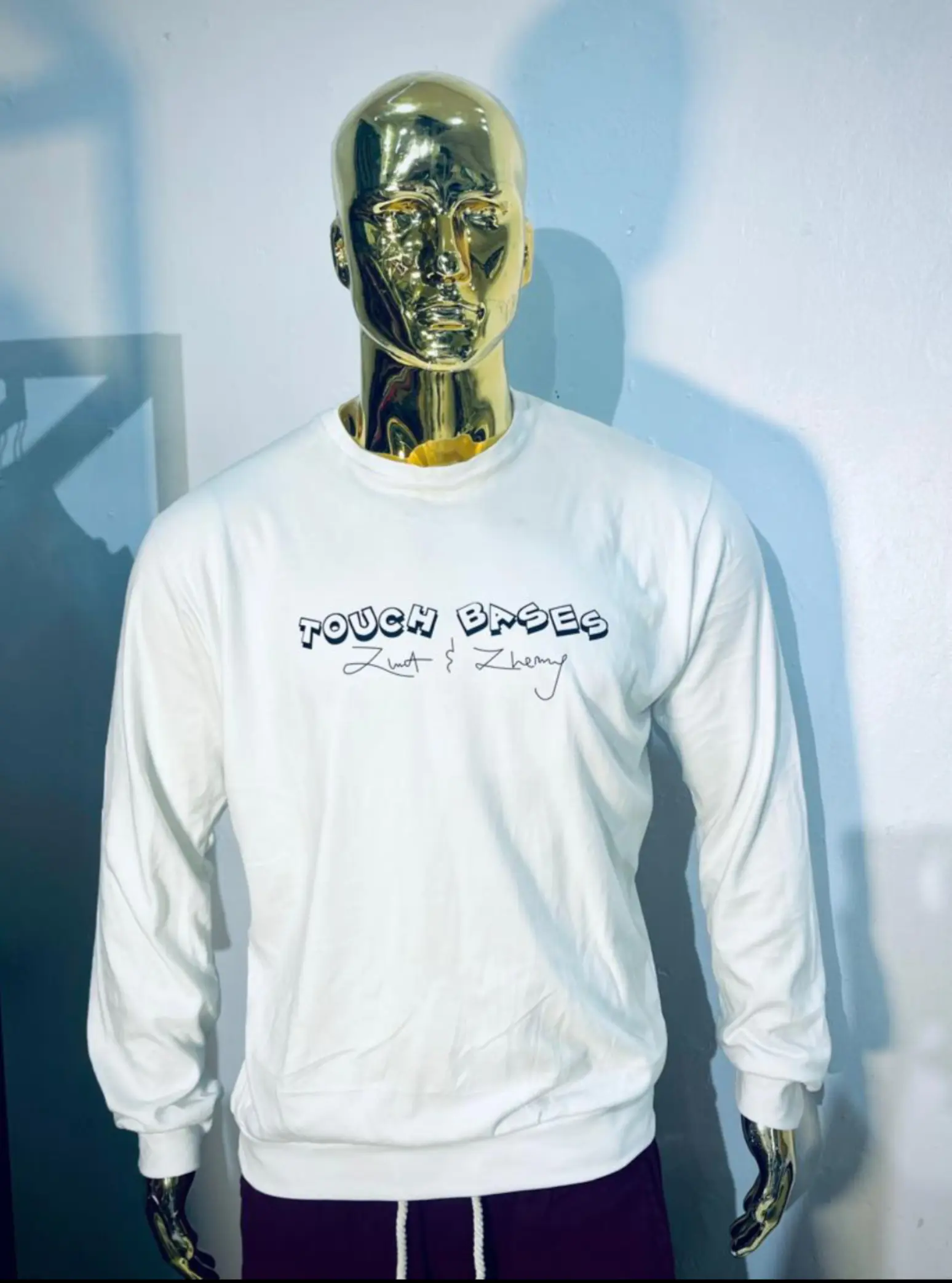 White "Touch Bases" Sweatshirt