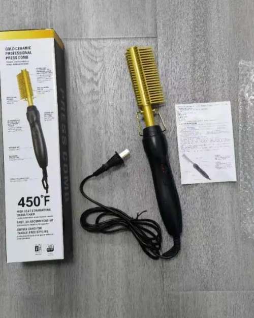 Gold Ceramic Professional Press Comb