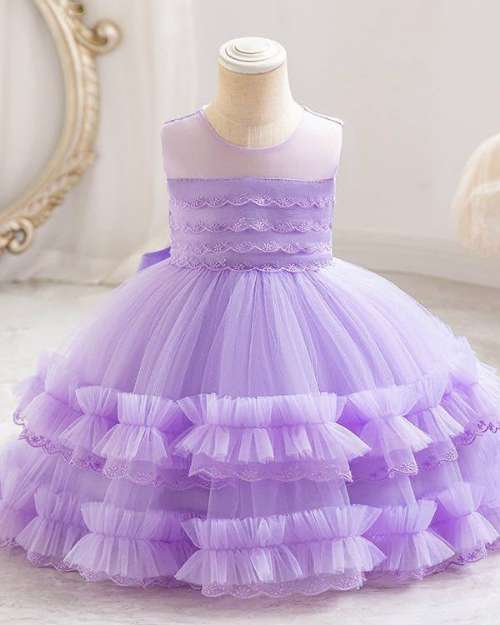 Infant Lavender Tulle Gown