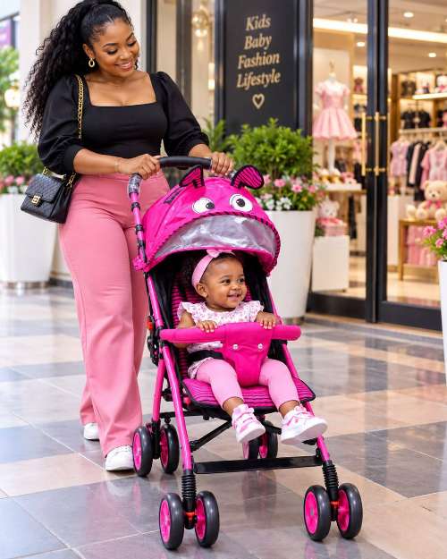 Pink Baby Stroller