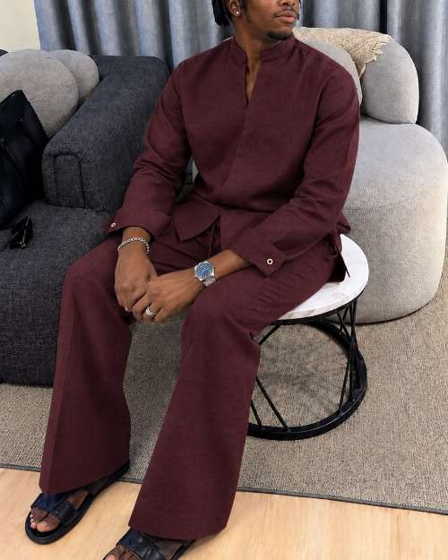 Men's Two-Piece Linen Set