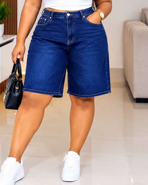 Women's Denim Bermuda Shorts