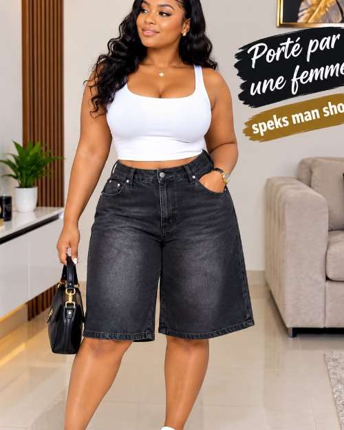 Women's Denim Bermuda Shorts