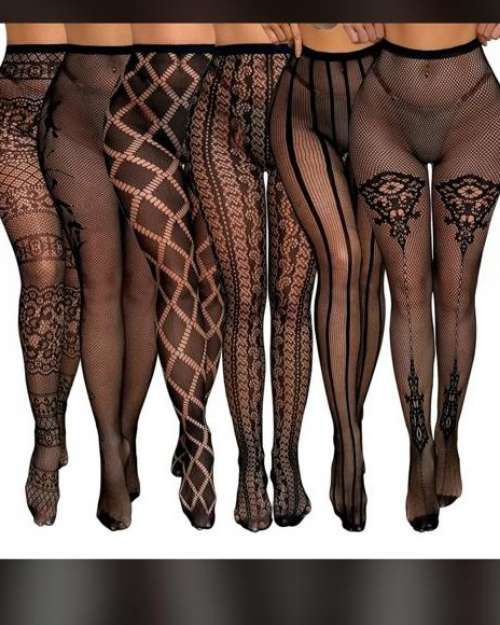 Patterned Fishnet Stockings