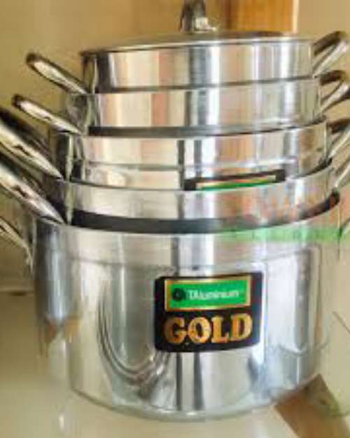 Tower Gold 5-Piece Aluminum Pot Set