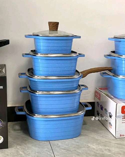 BROCOOK 5-Piece Diecast Non-stick Pot Set