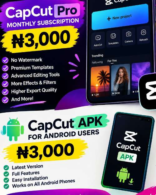 CapCut Pro Monthly Subscription