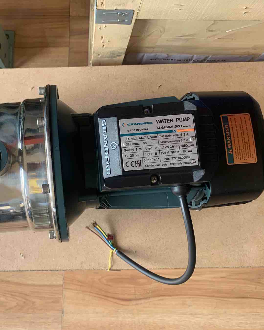 GRANDFAR 1.5 HP Electric Water Pump
