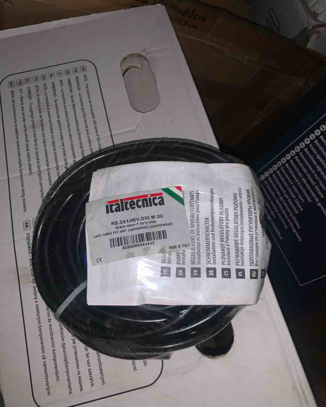 Italtecnica RS.3X1.H5V.010.W.00 Float Switch with 10m Cable