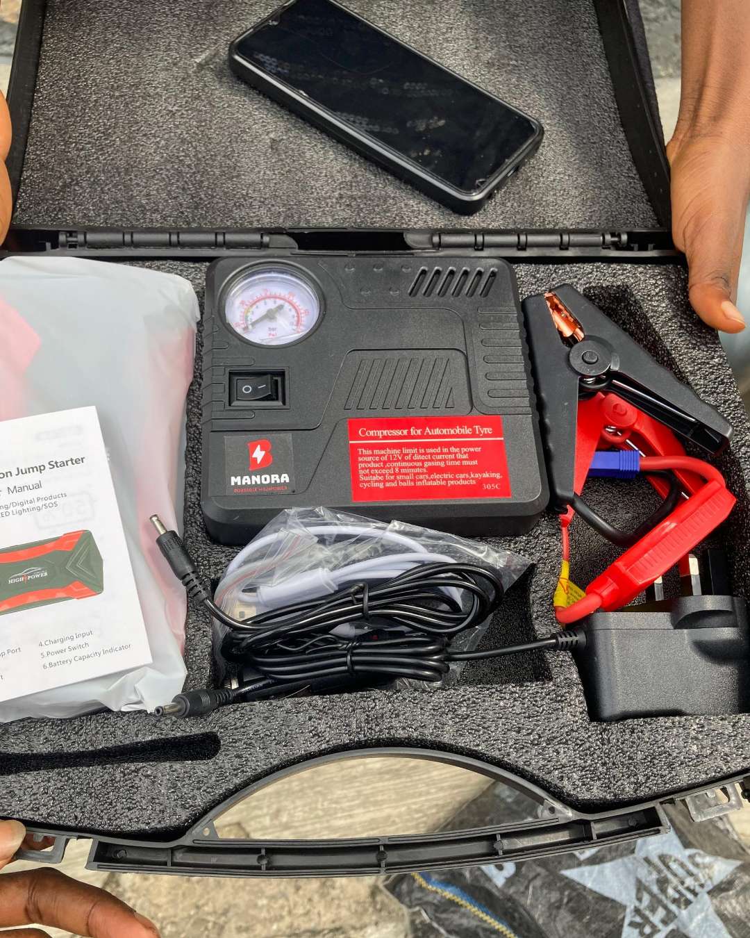 Portable Car Jump Starter and Tire Inflator