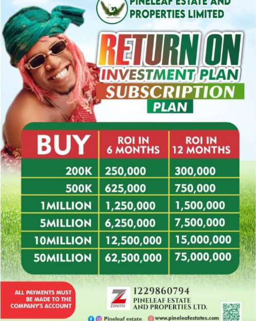 Pineleaf Estate Return on Investment Plan