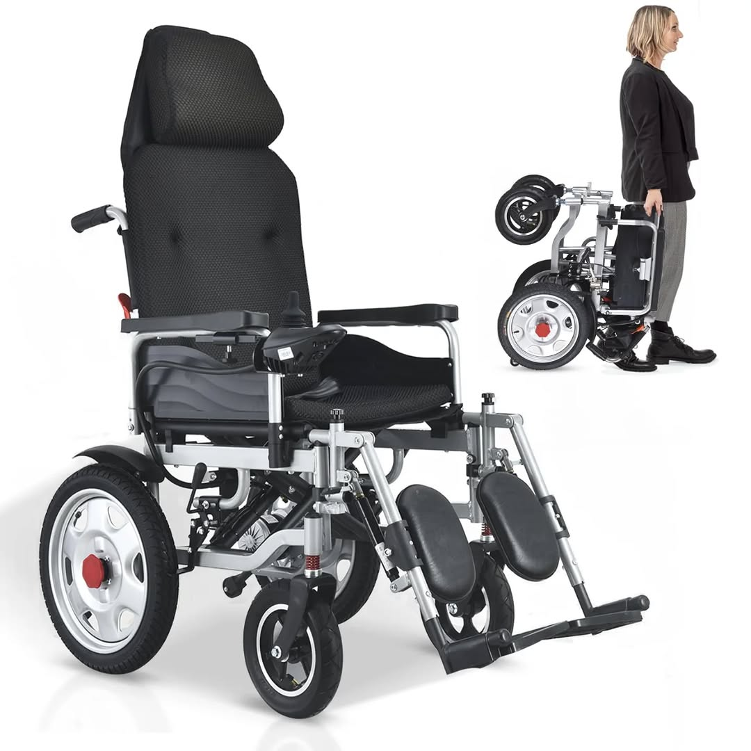 Long-Back Reclining Electric Wheelchair
