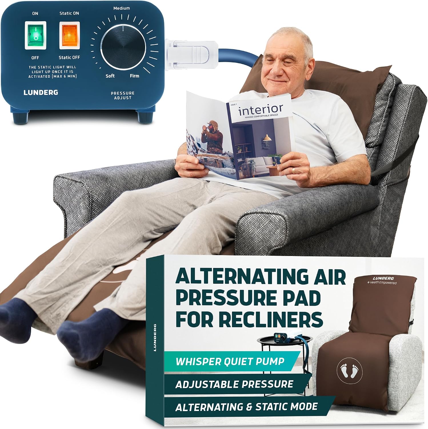 Lunderg Alternating Air Pressure Pad for Recliners