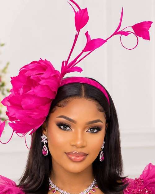 Pink Feather Fascinator Headband