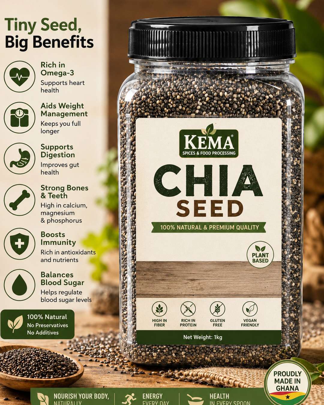 Kema Chia Seeds 1kg