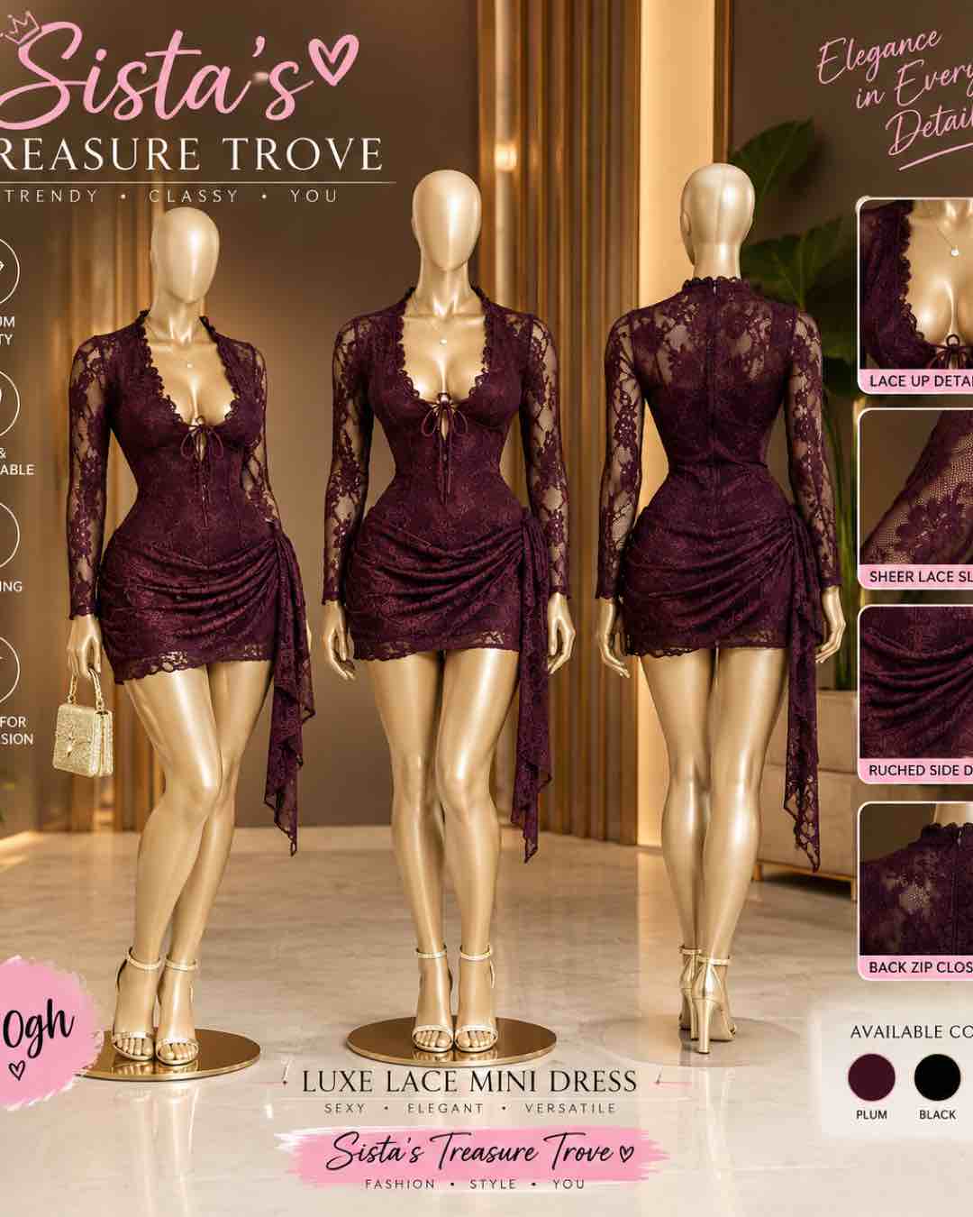 Luxe Lace Mini Dress