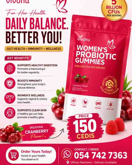 Vivonu Women's Probiotic Cranberry Gummies