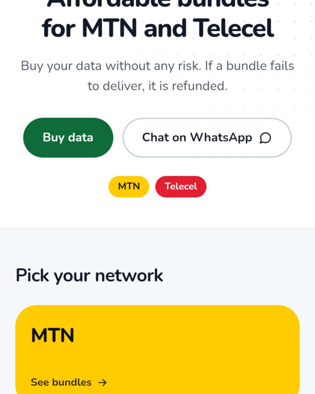 MTN and Telecel Data Bundles