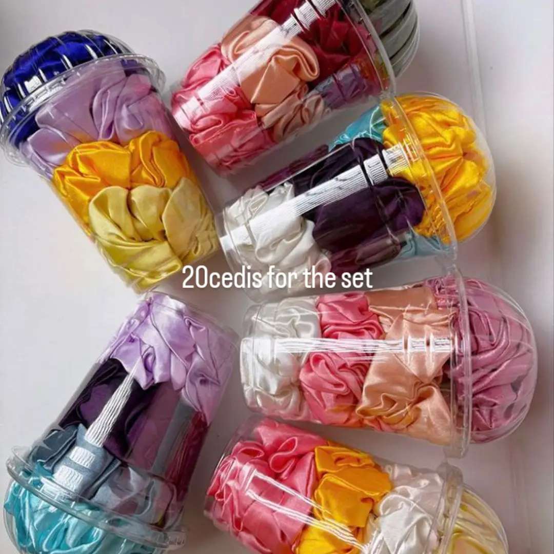 Satin Hair Scrunchies Set