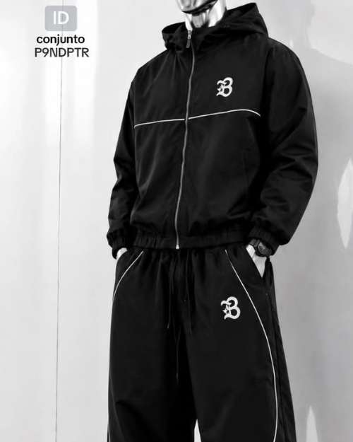 Black Hoodie and Joggers Set