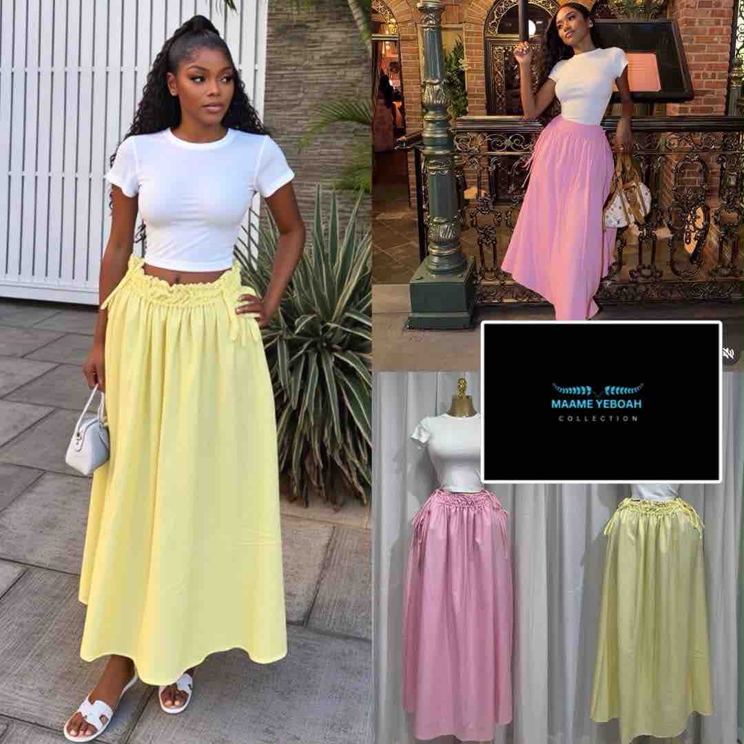 Women's Crop Top and Maxi Skirt Set