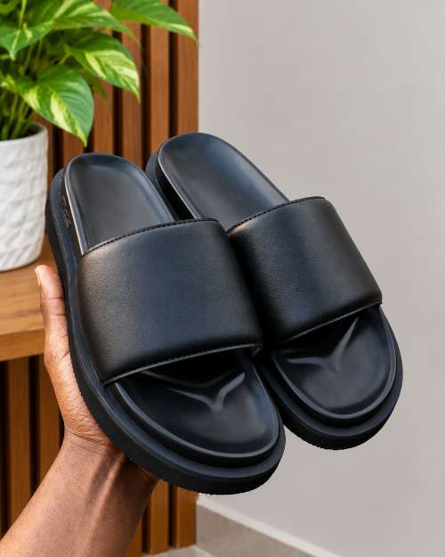 Black Cover Slippers