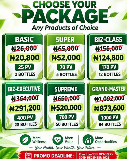 FaforLife Product Packages