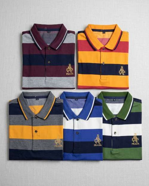 Men's Striped Polo Shirts